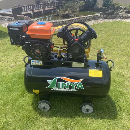Xinya 6.5HP 2065 Double Cyliner 100L Gasoline Belt Driven Air Compressor Factory