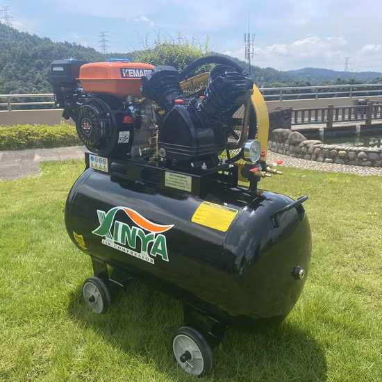 Xinya 6.5HP 2065 Double Cyliner 100L Gasoline Belt Driven Air Compressor Factory